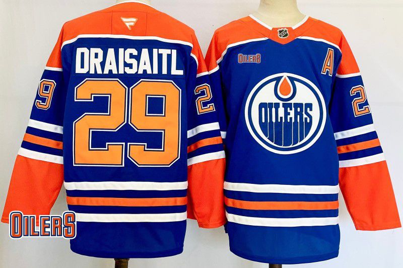 Men Edmonton Oilers #29 Draisaitl Blue Fanatics 2025 NHL Jersey style 4